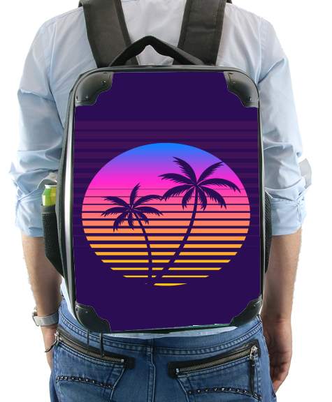 Sac à dos pour Classic retro 80s style tropical sunset