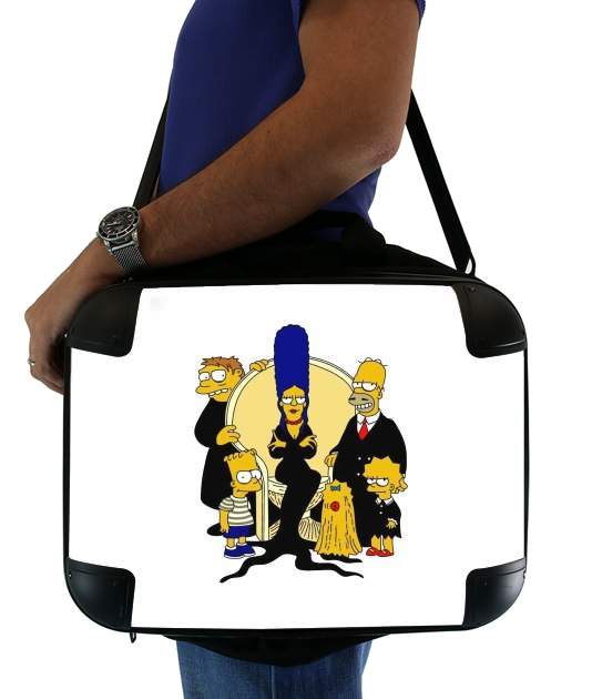 Sacoche Ordinateur 15" pour Famille Adams x Simpsons