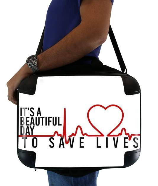 Sacoche Ordinateur 15" pour Beautiful Day to save life