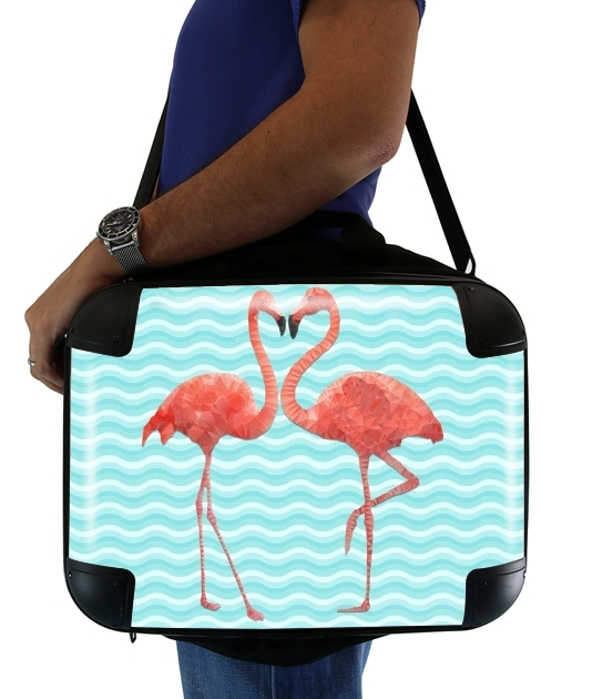 Sacoche Ordinateur 15" pour flamingo love