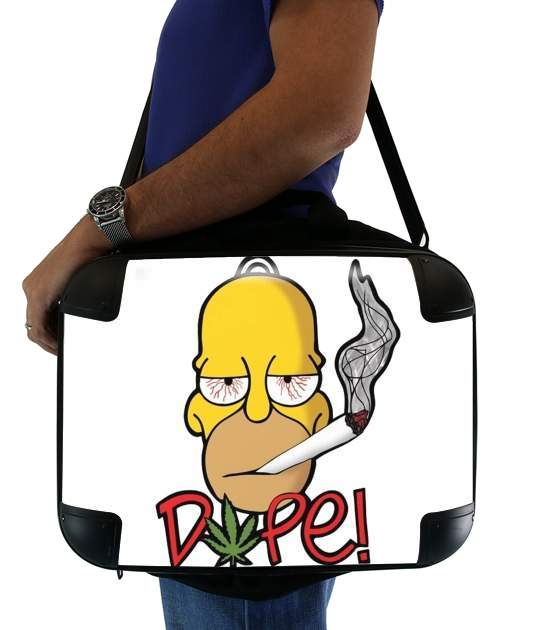 Sacoche Ordinateur 15" pour Homer Dope Weed Smoking Cannabis