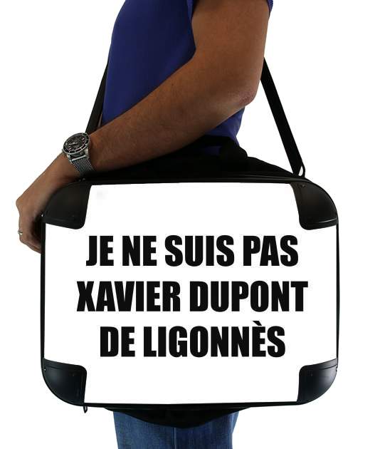 Sacoche Ordinateur 15" pour Je ne suis pas Xavier Dupont De Ligonnes - Nom du criminel modifiable
