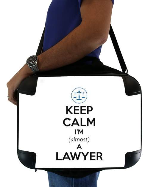 Sacoche Ordinateur 15" pour Keep calm i am almost a lawyer cadeau étudiant en droit