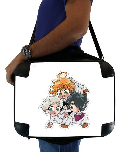Sacoche Ordinateur 15" pour The Promised Neverland - Emma, Ray, Norman Chibi