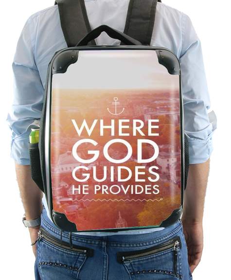 Sac à dos pour Where God guides he provides Bible