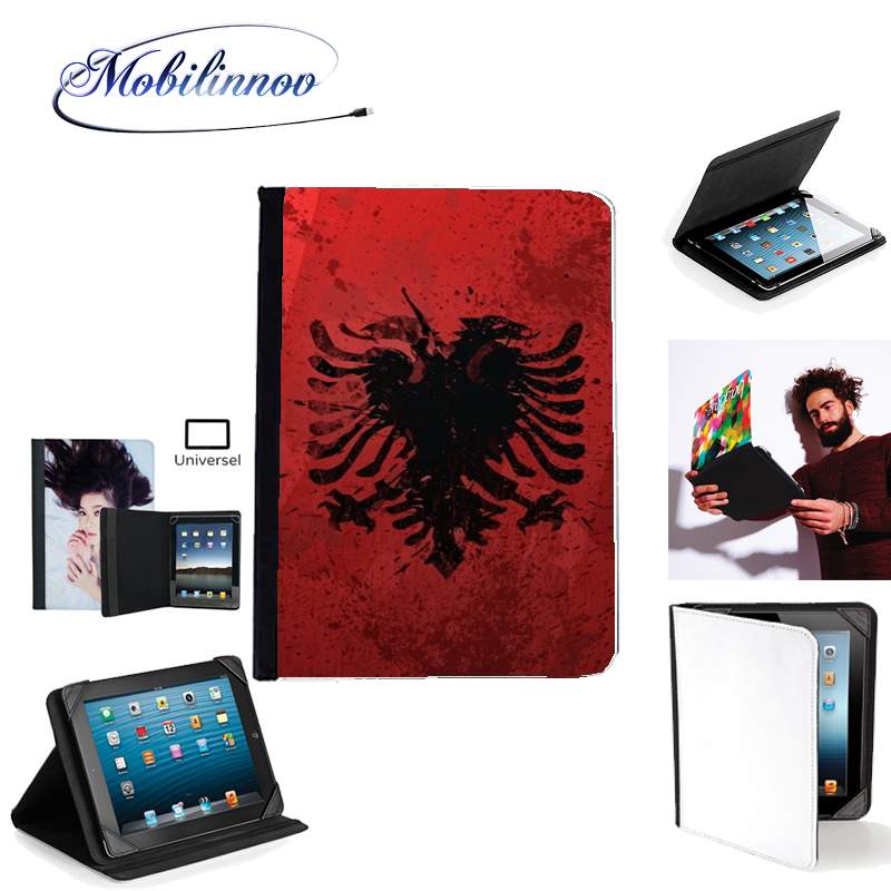 Étui Universel Tablette pour Albanie Painting Flag