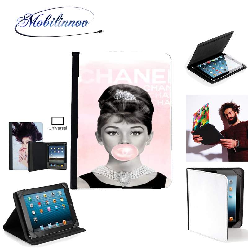 Étui Universel Tablette pour Audrey Hepburn bubblegum