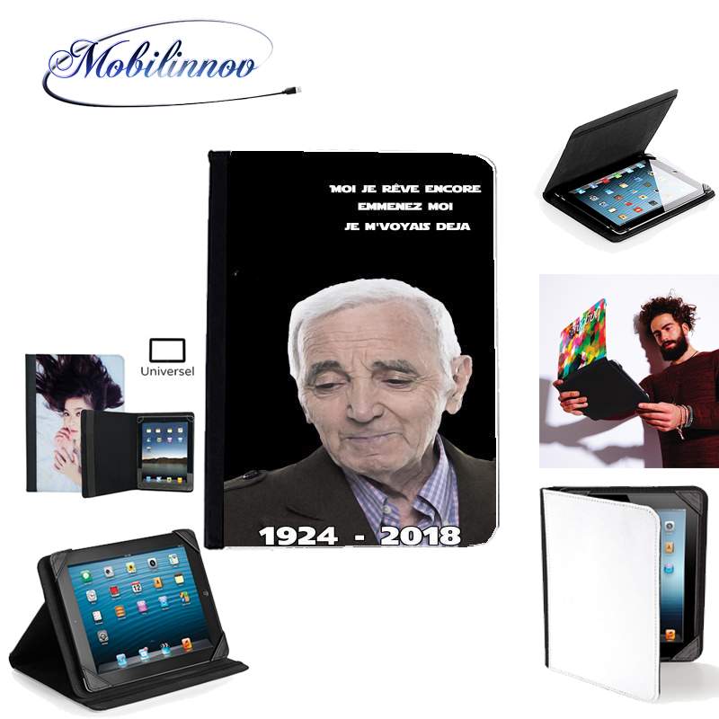 Étui Universel Tablette pour Aznavour Hommage Fan Tribute