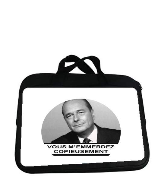 Housse pour tablette avec poignet pour Chirac Vous memmerdez copieusement