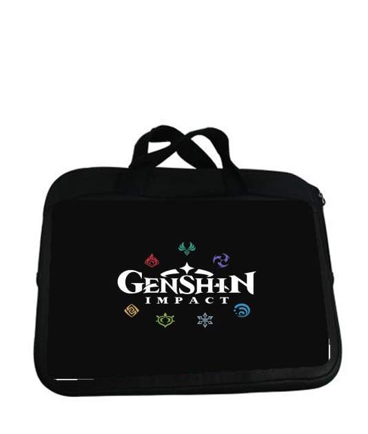 Housse pour tablette avec poignet pour Genshin impact elements