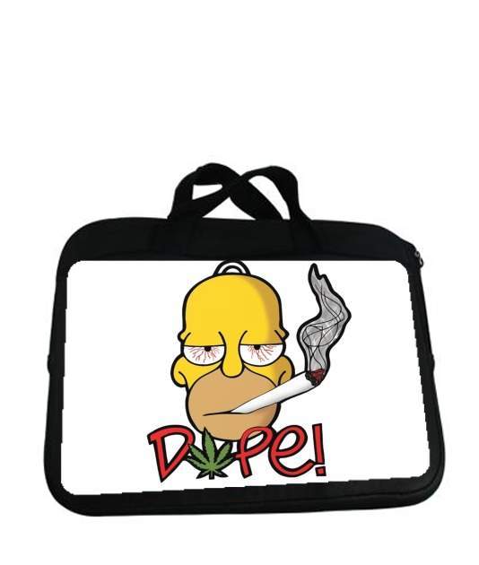 Housse pour tablette avec poignet pour Homer Dope Weed Smoking Cannabis