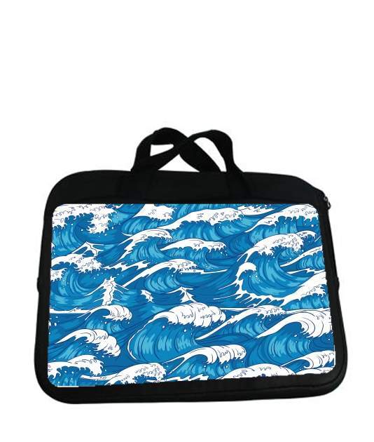 Housse pour tablette avec poignet pour Storm waves seamless pattern ocean