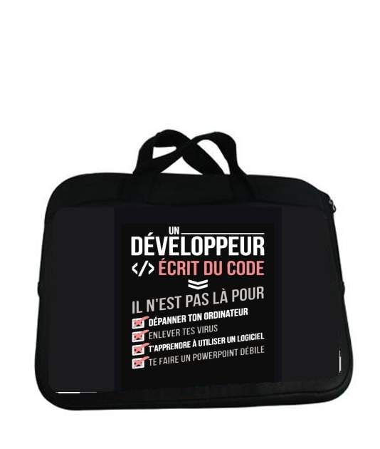 Housse pour tablette avec poignet pour Un développeur écrit du code Stop