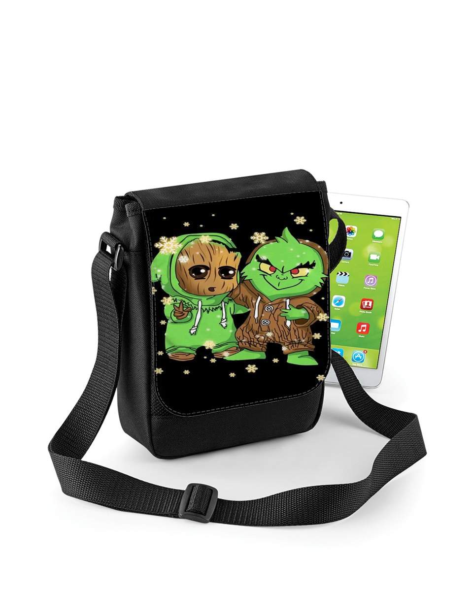 Mini Sac - Pochette unisexe pour Baby Groot and Grinch Christmas