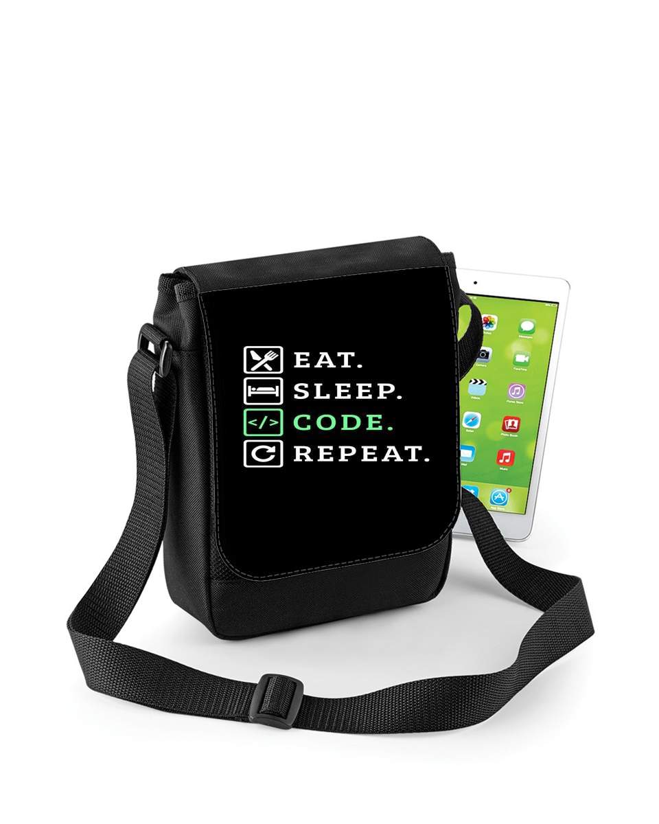 Mini Sac - Pochette unisexe pour Eat Sleep Code Repeat