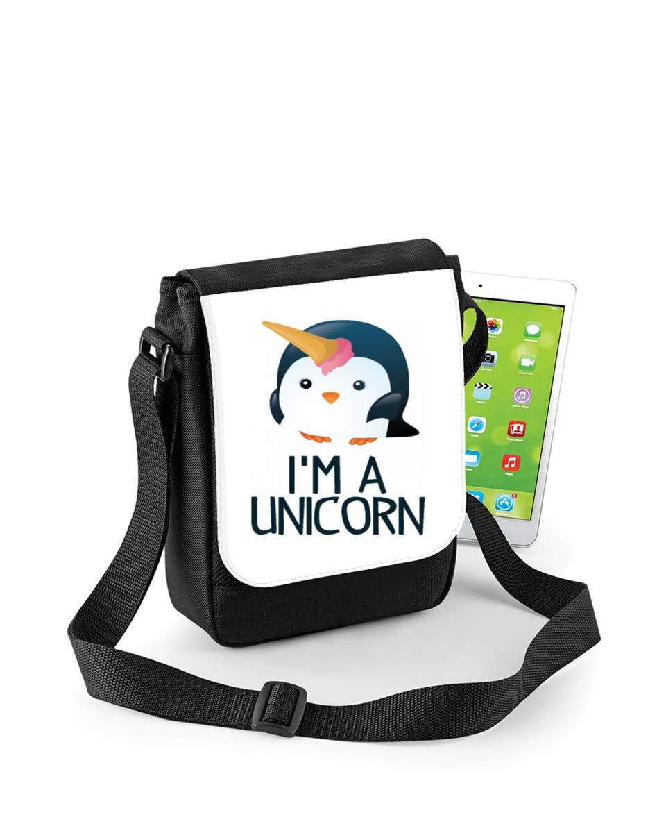 Mini Sac - Pochette unisexe pour Pingouin wants to be unicorn