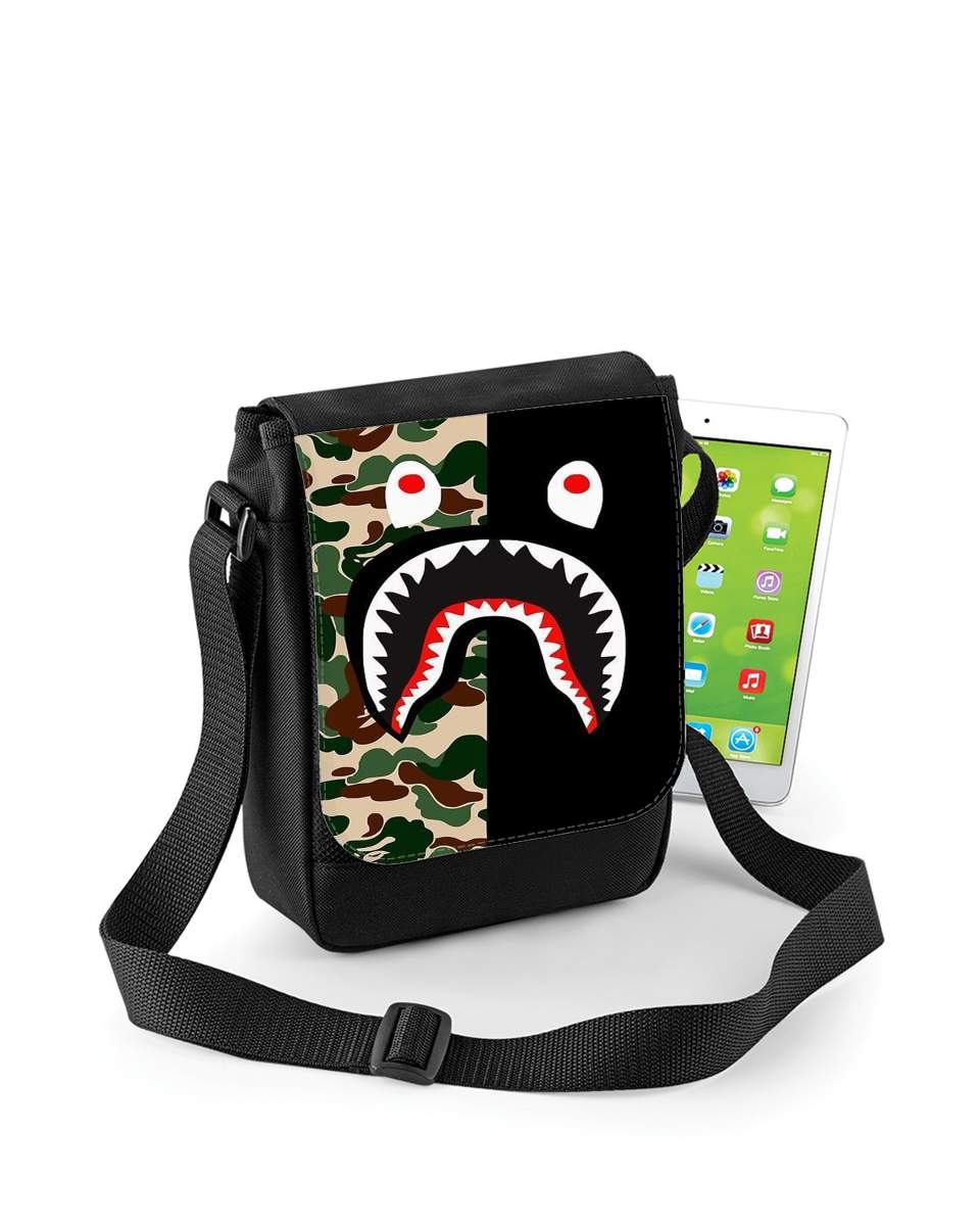 Mini Sac - Pochette unisexe pour Shark Bape Camo Military Bicolor
