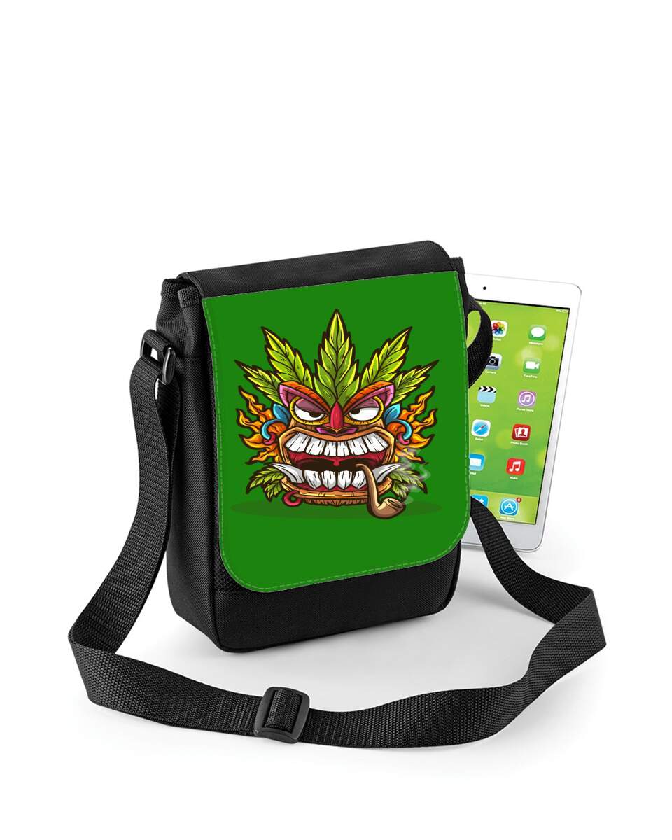 Mini Sac - Pochette unisexe pour Tiki mask cannabis weed smoking