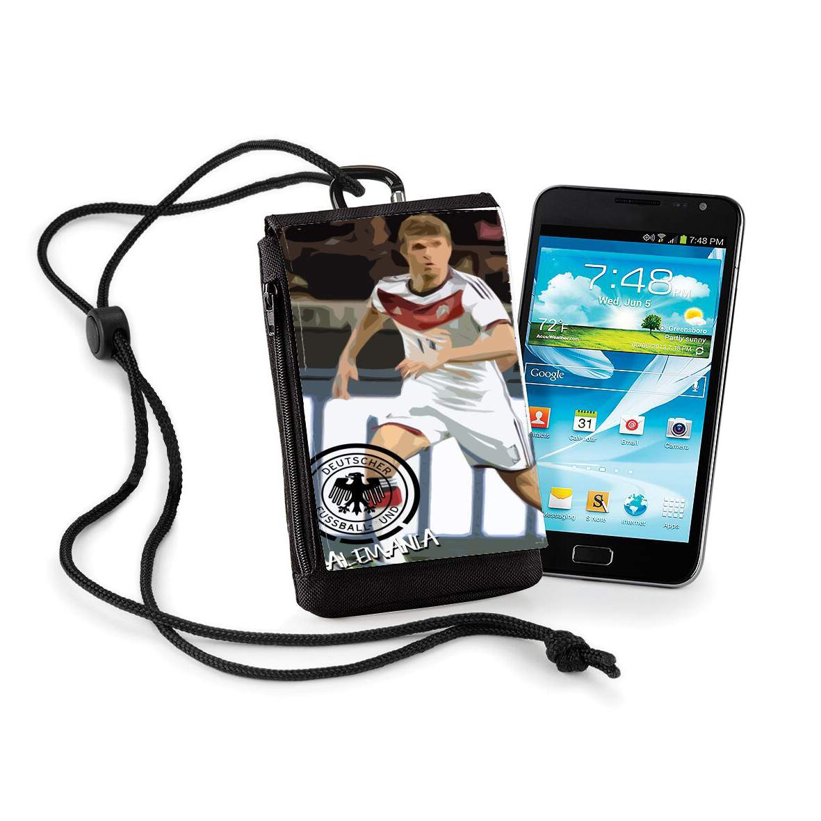 Pochette de téléphone - Taille XL pour Allemagne foot 2014