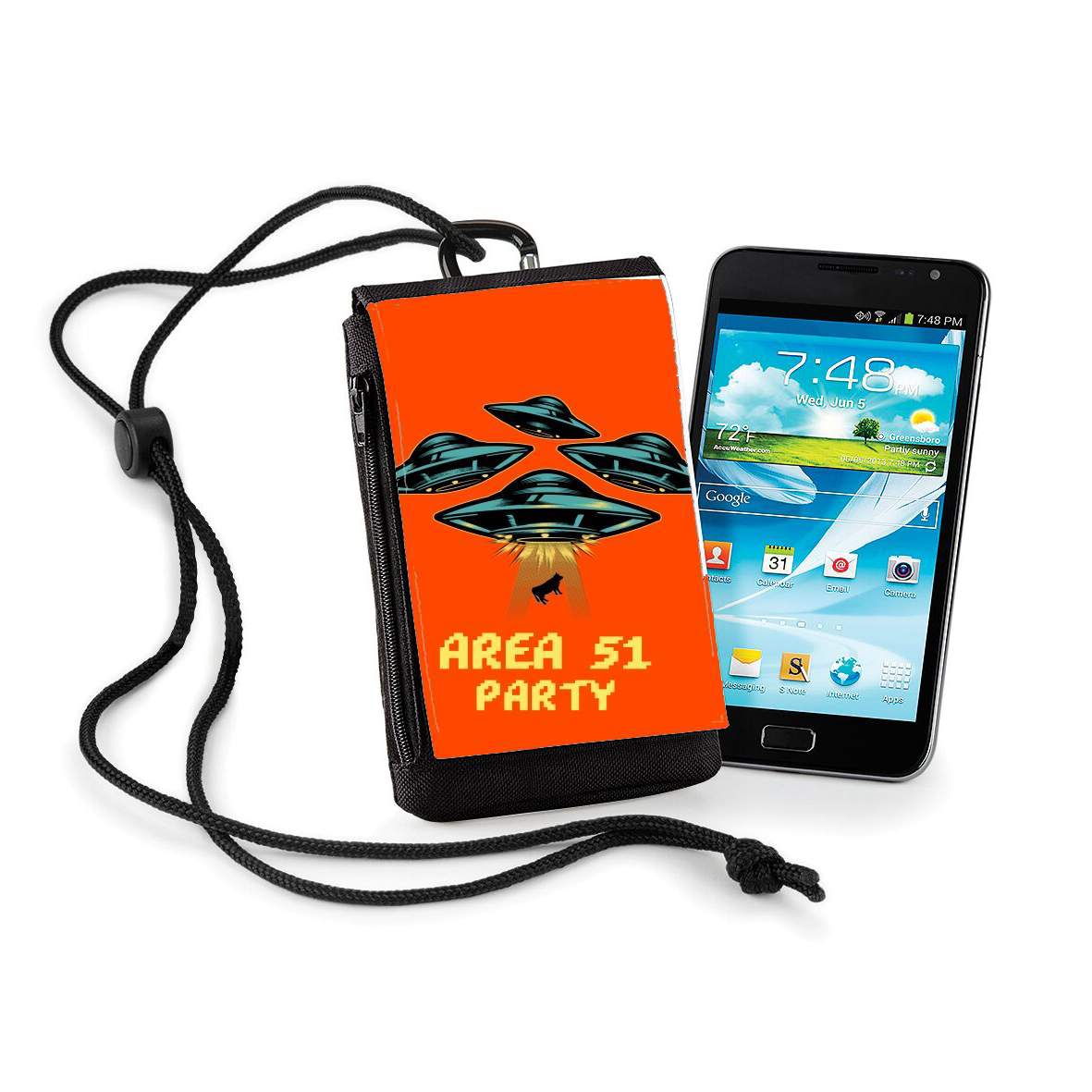 Pochette de téléphone - Taille XL pour Area 51 Alien Party