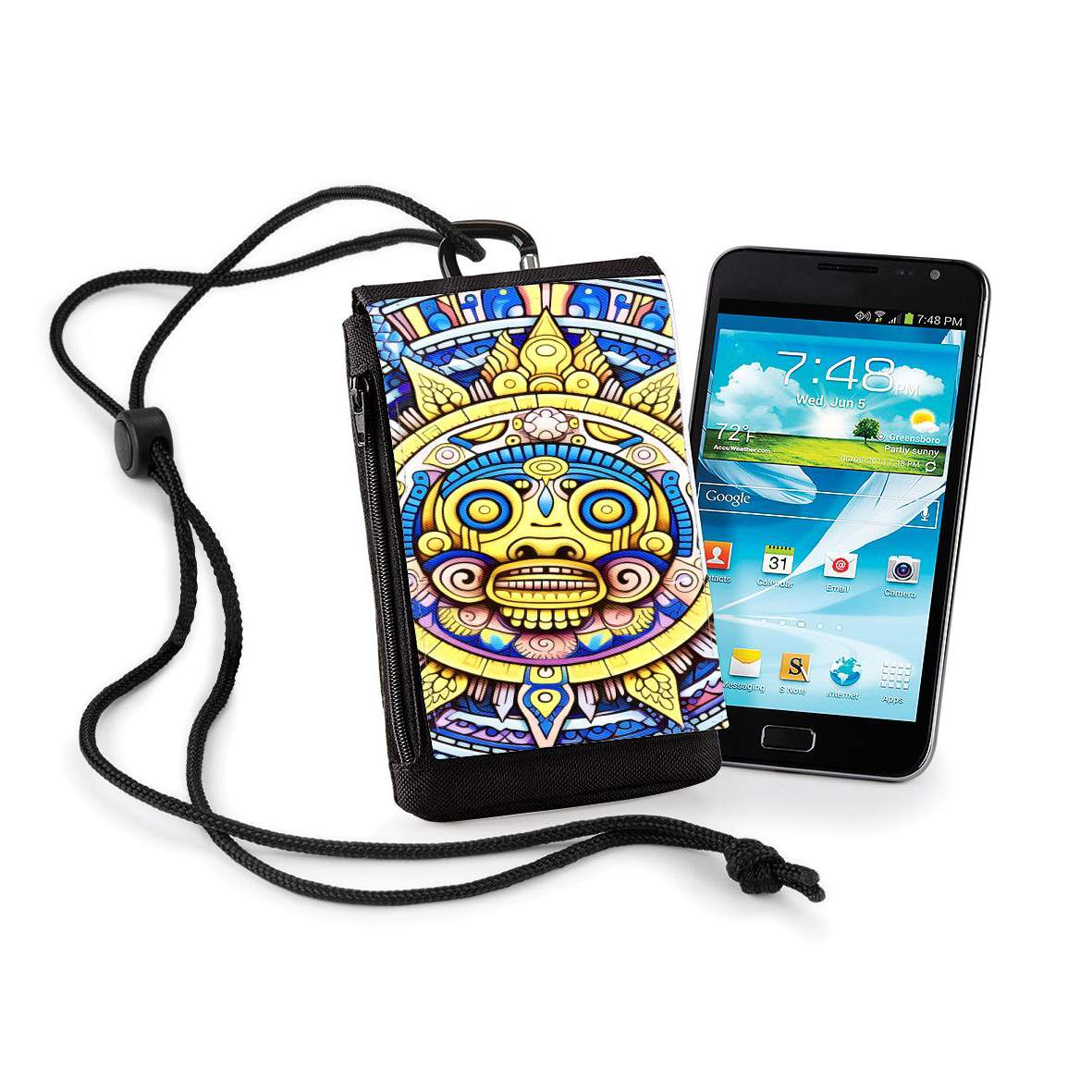 Pochette de téléphone - Taille XL pour Aztec God Shield