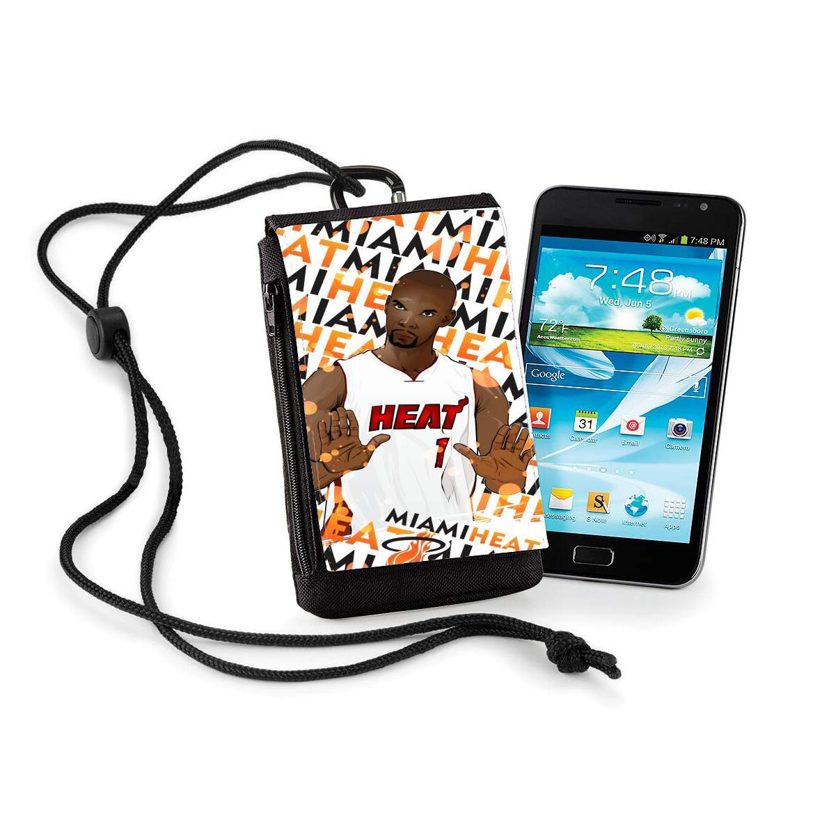 Pochette de téléphone - Taille XL pour Basketball Stars: Chris Bosh - Miami Heat