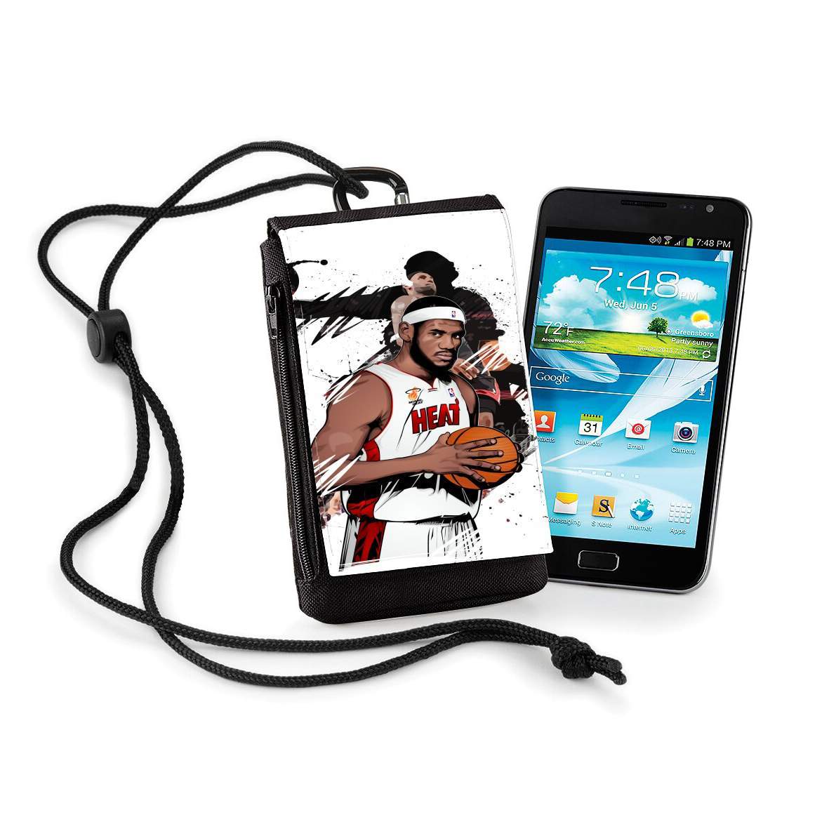Pochette de téléphone - Taille XL pour Basketball Stars: Lebron James