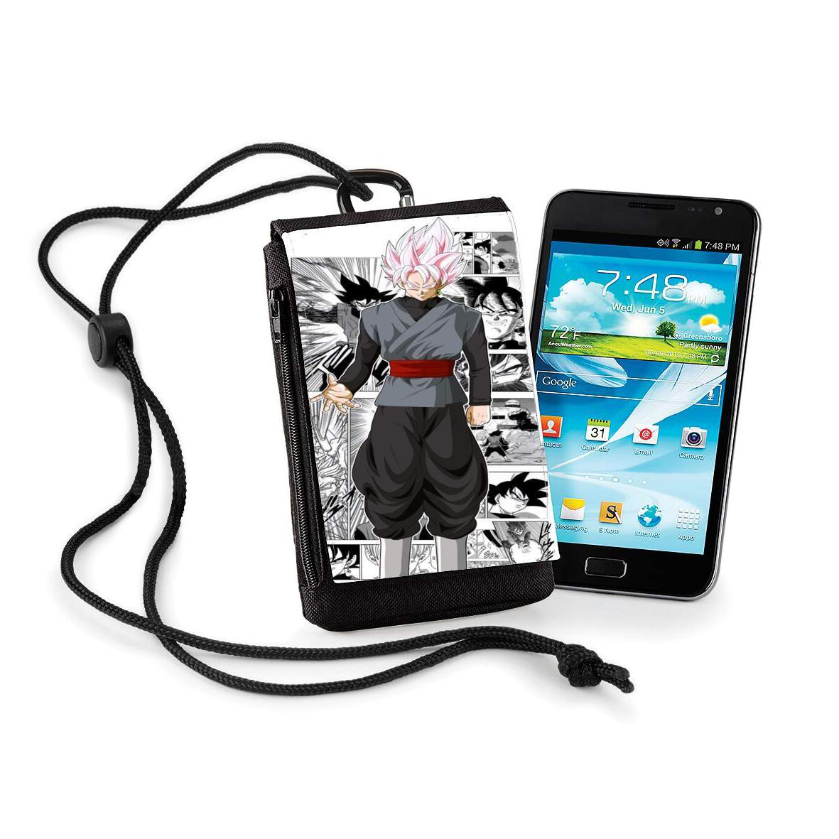 Pochette de téléphone - Taille XL pour Black Goku Scan Art