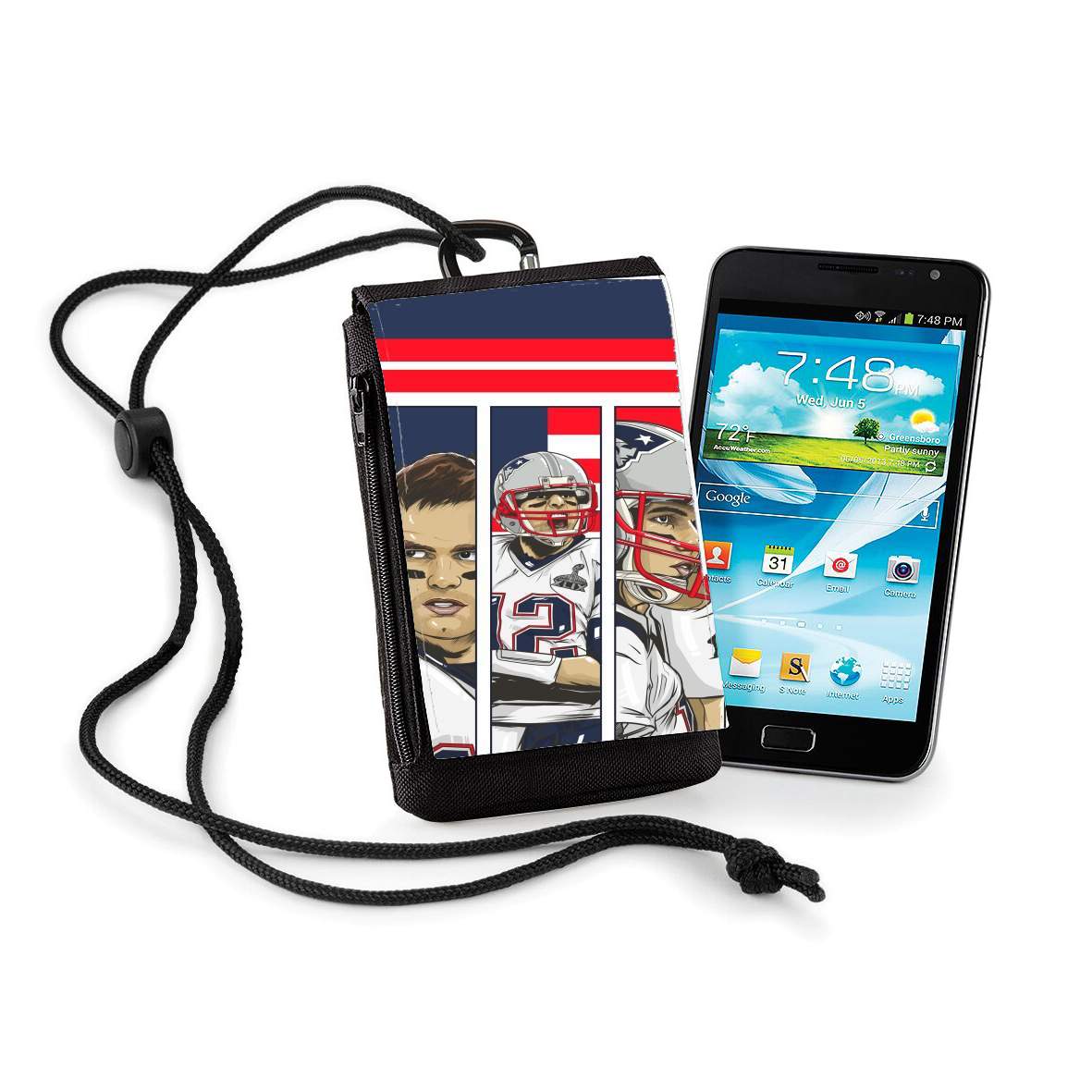 Pochette de téléphone - Taille XL pour Brady Champion Super Bowl XLIX