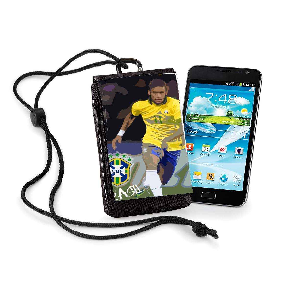 Pochette de téléphone - Taille XL pour Brazil Foot 2014