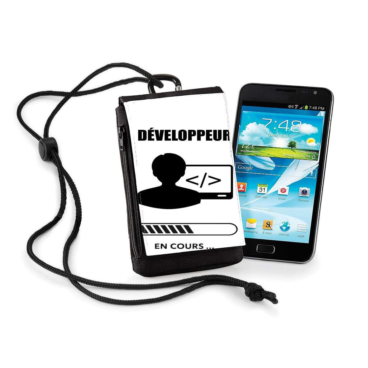 Pochette de téléphone - Taille XL pour Cadeau étudiant développeur informaticien