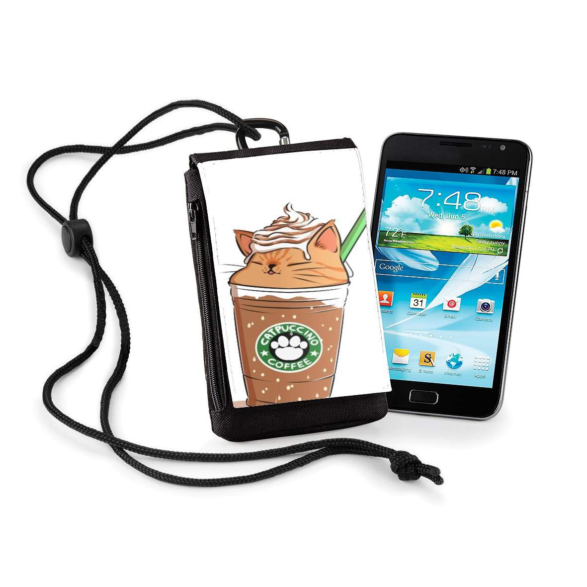 Pochette de téléphone - Taille XL pour Catpuccino Caramel