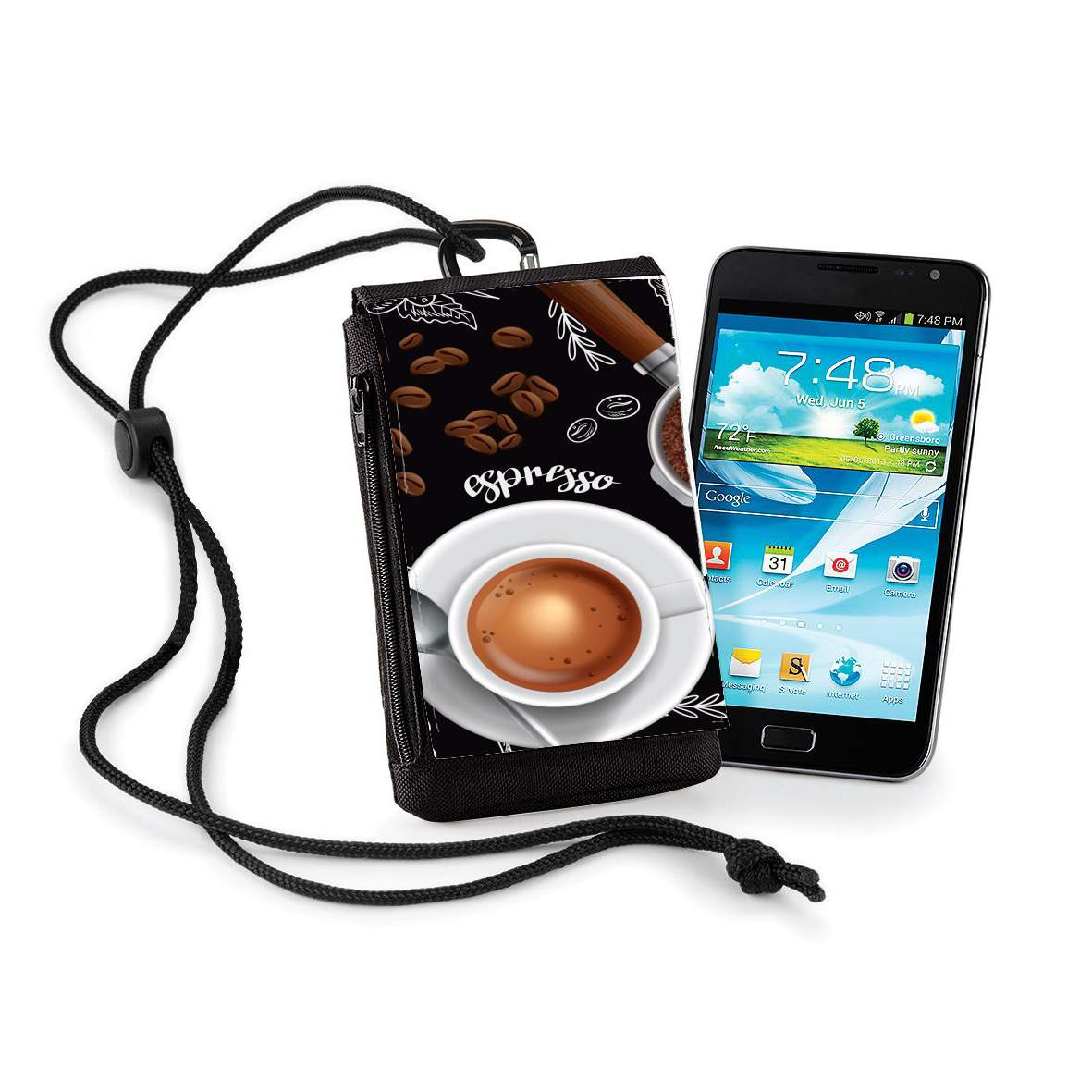 Pochette de téléphone - Taille XL pour Coffee time