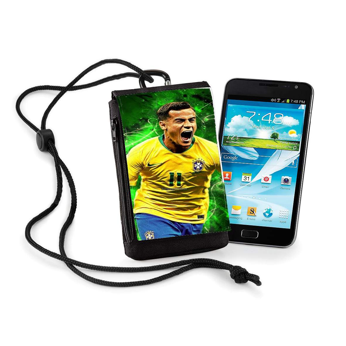 Pochette de téléphone - Taille XL pour coutinho Football Player Pop Art