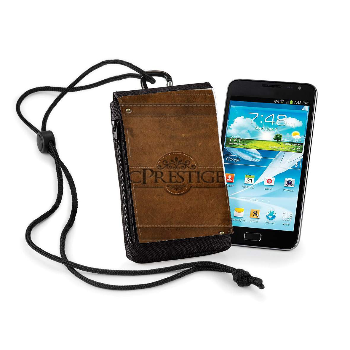 Pochette de téléphone - Taille XL pour cPrestige leather wallet