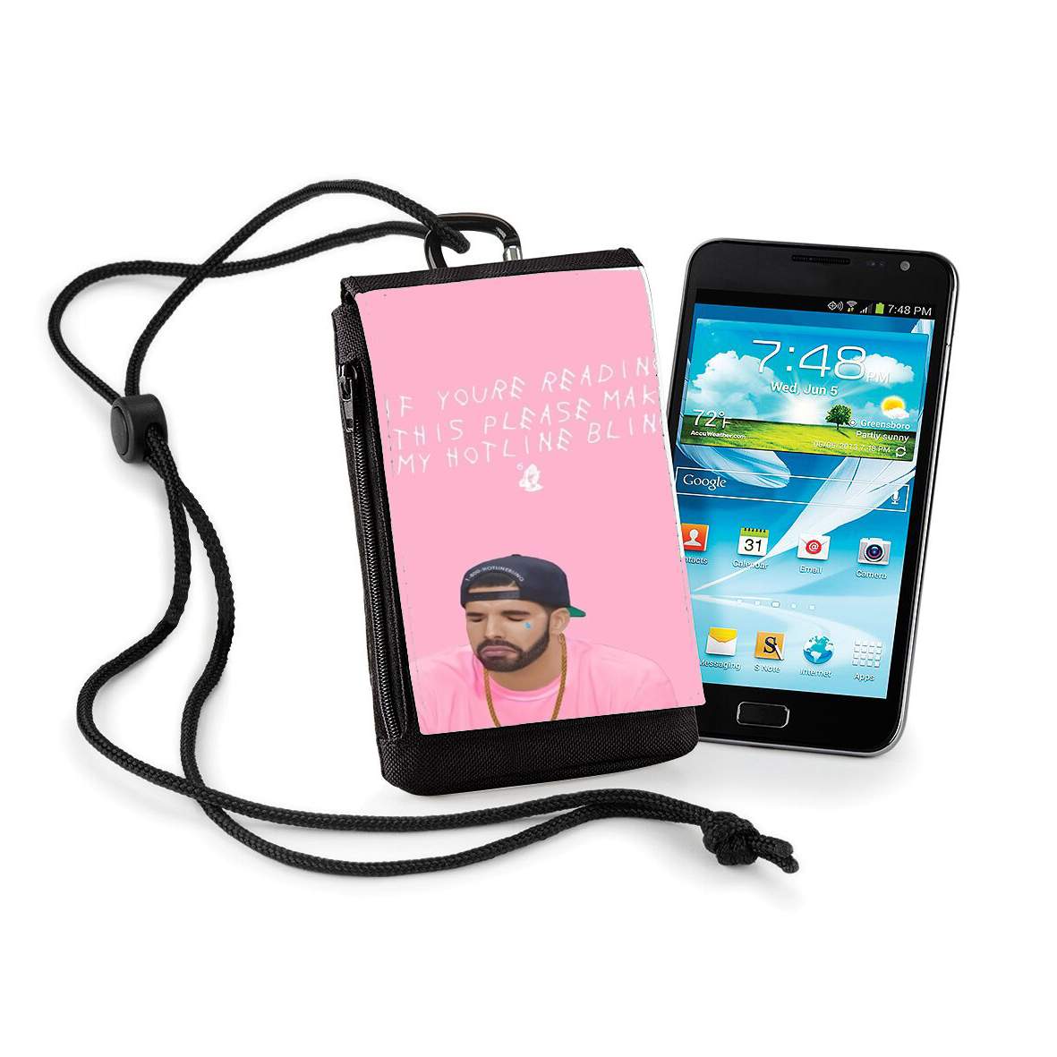 Pochette de téléphone - Taille XL pour Drake Bling Bling