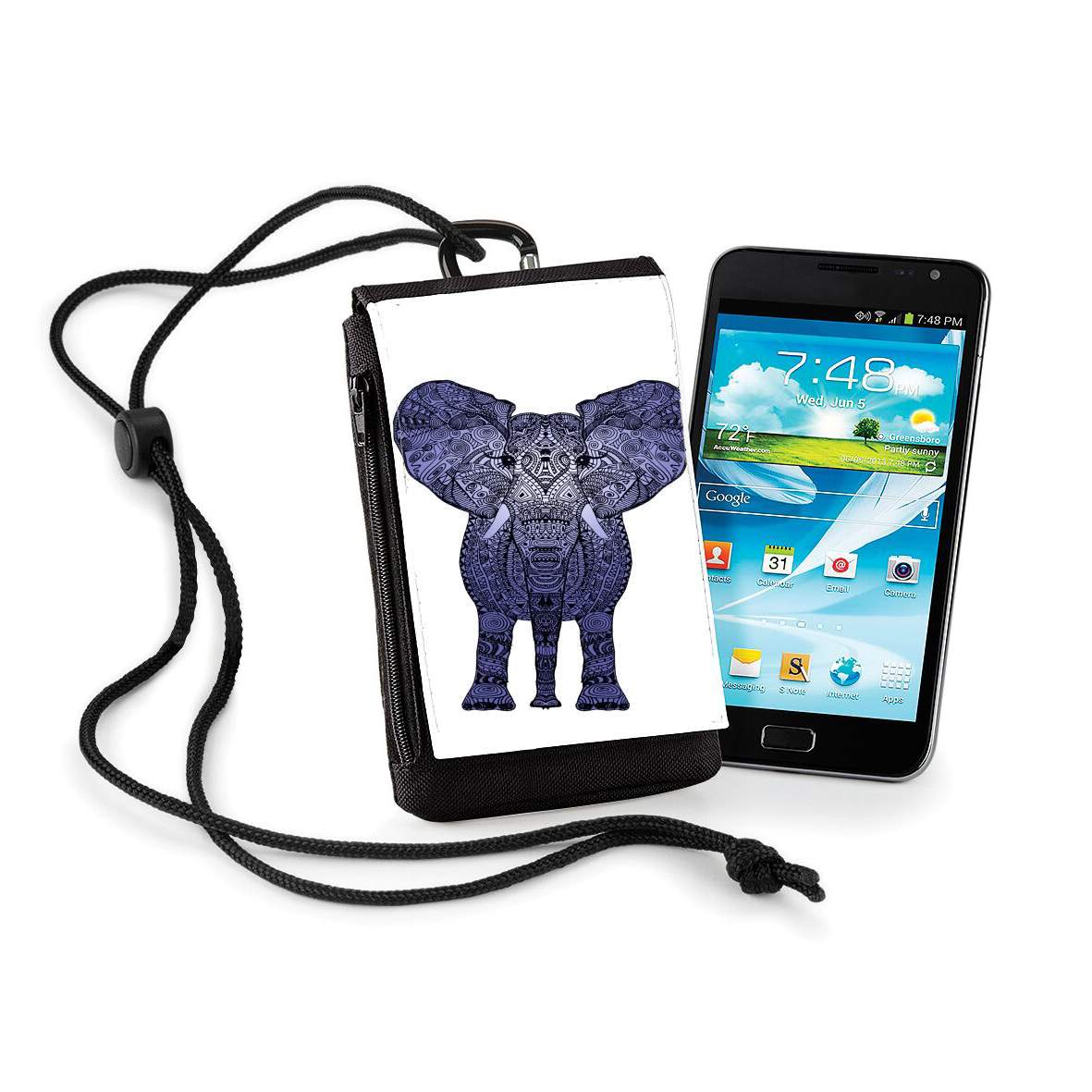 Pochette de téléphone - Taille XL pour Elephant Blue