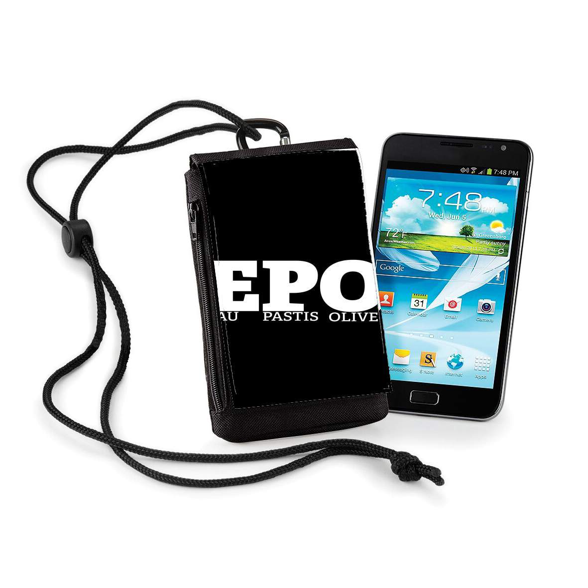 Pochette de téléphone - Taille XL pour EPO Eau Pastis Olive