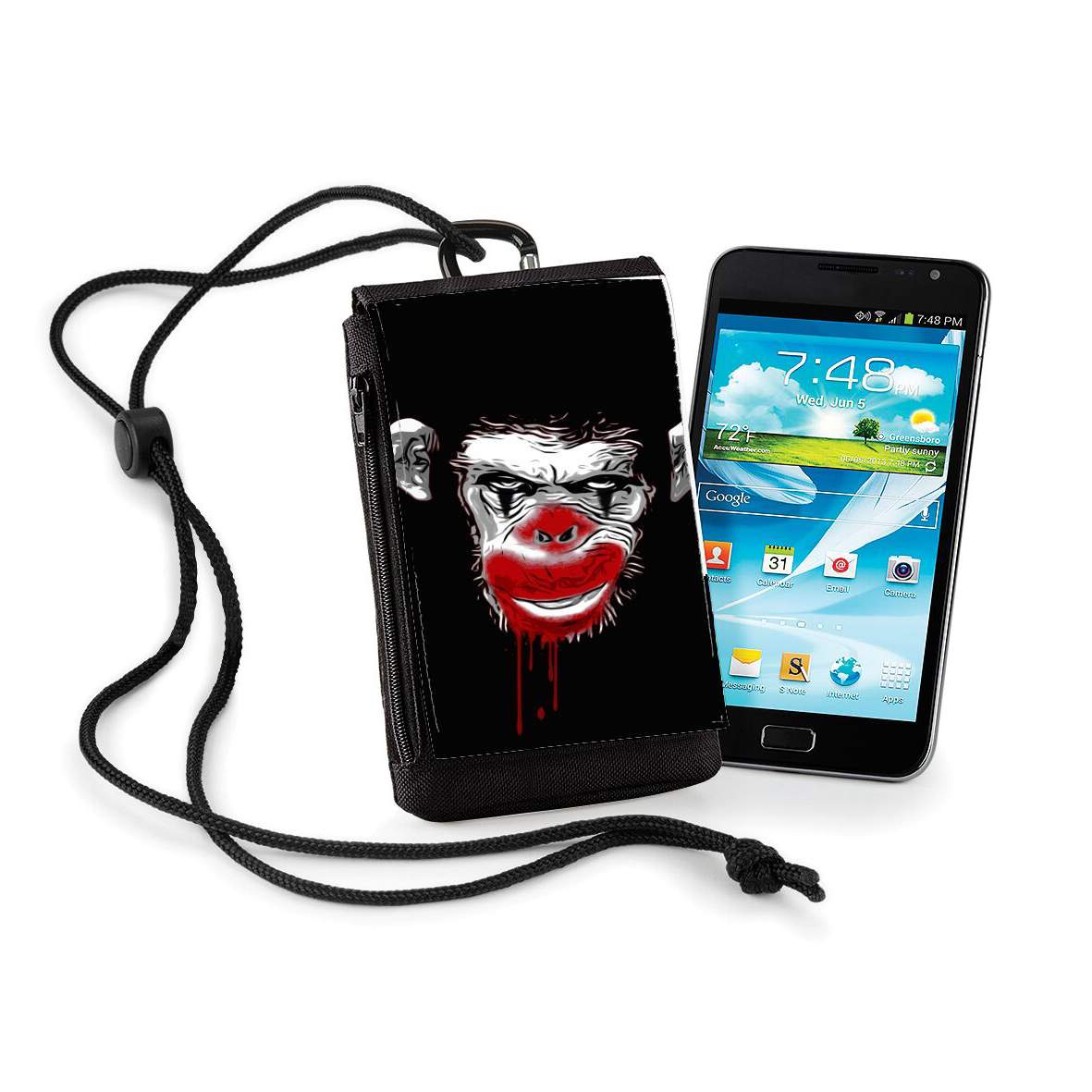 Pochette de téléphone - Taille XL pour Evil Monkey Clown
