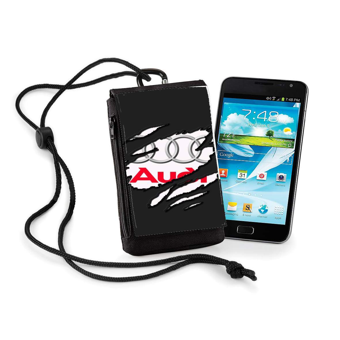 Pochette de téléphone - Taille XL pour Fan Driver Audi GriffeSport