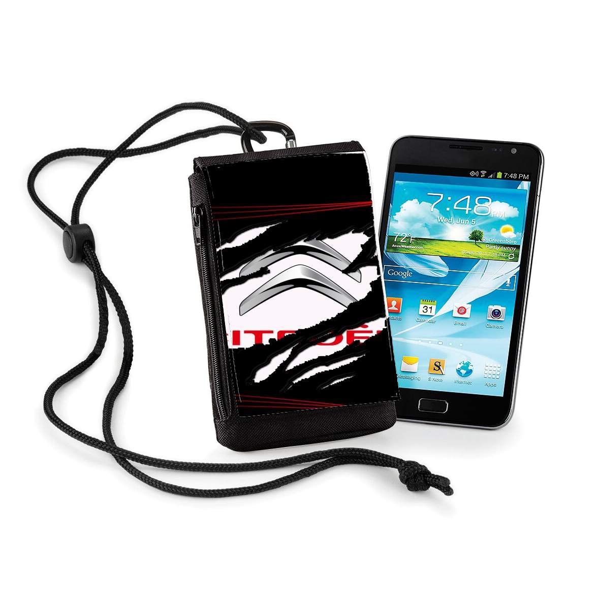Pochette de téléphone - Taille XL pour Fan Driver Citroen Griffe Voiture
