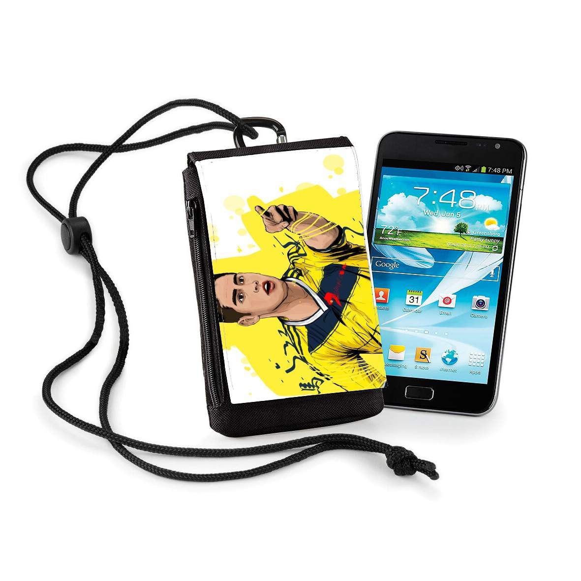 Pochette de téléphone - Taille XL pour Football Stars: James Rodriguez - Colombia