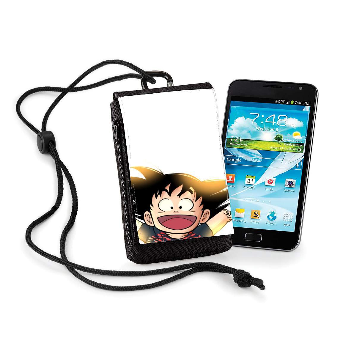 Pochette de téléphone - Taille XL pour Goku Kid happy america