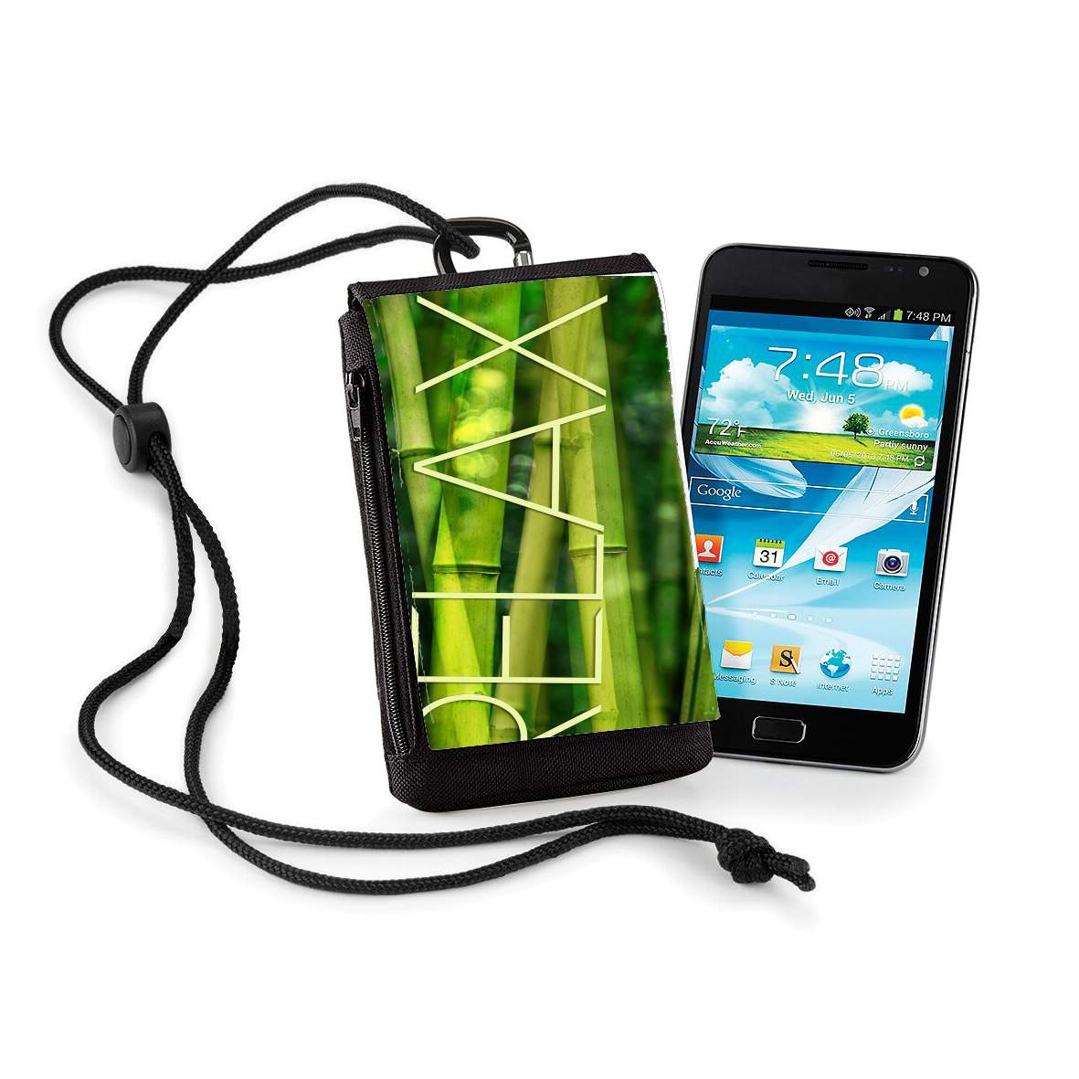 Pochette de téléphone - Taille XL pour green bamboo