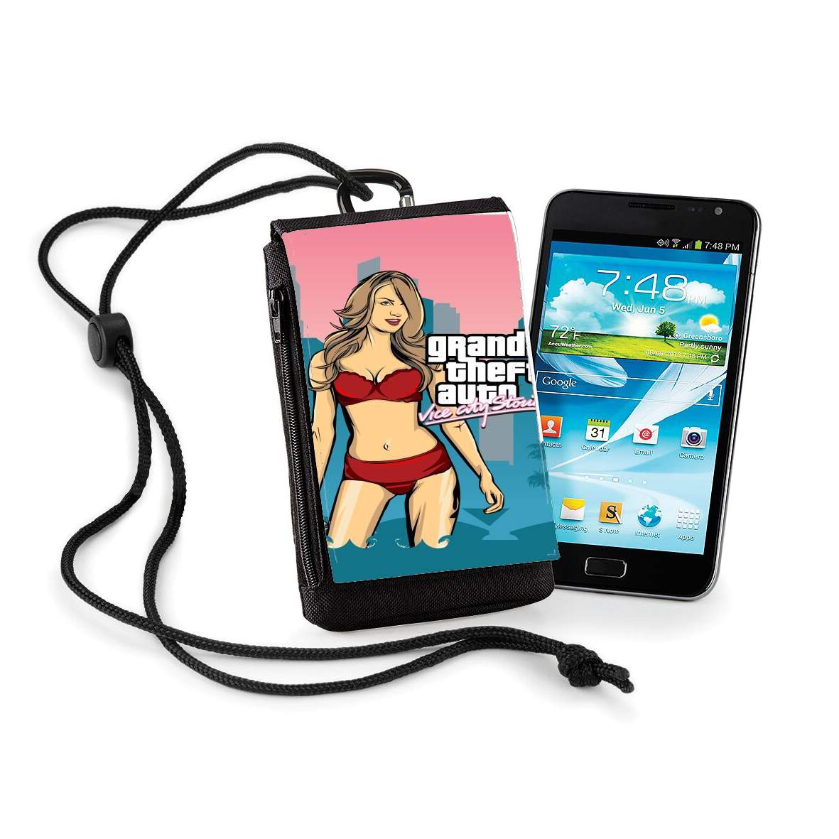 Pochette de téléphone - Taille XL pour GTA collection: Bikini Girl Miami Beach
