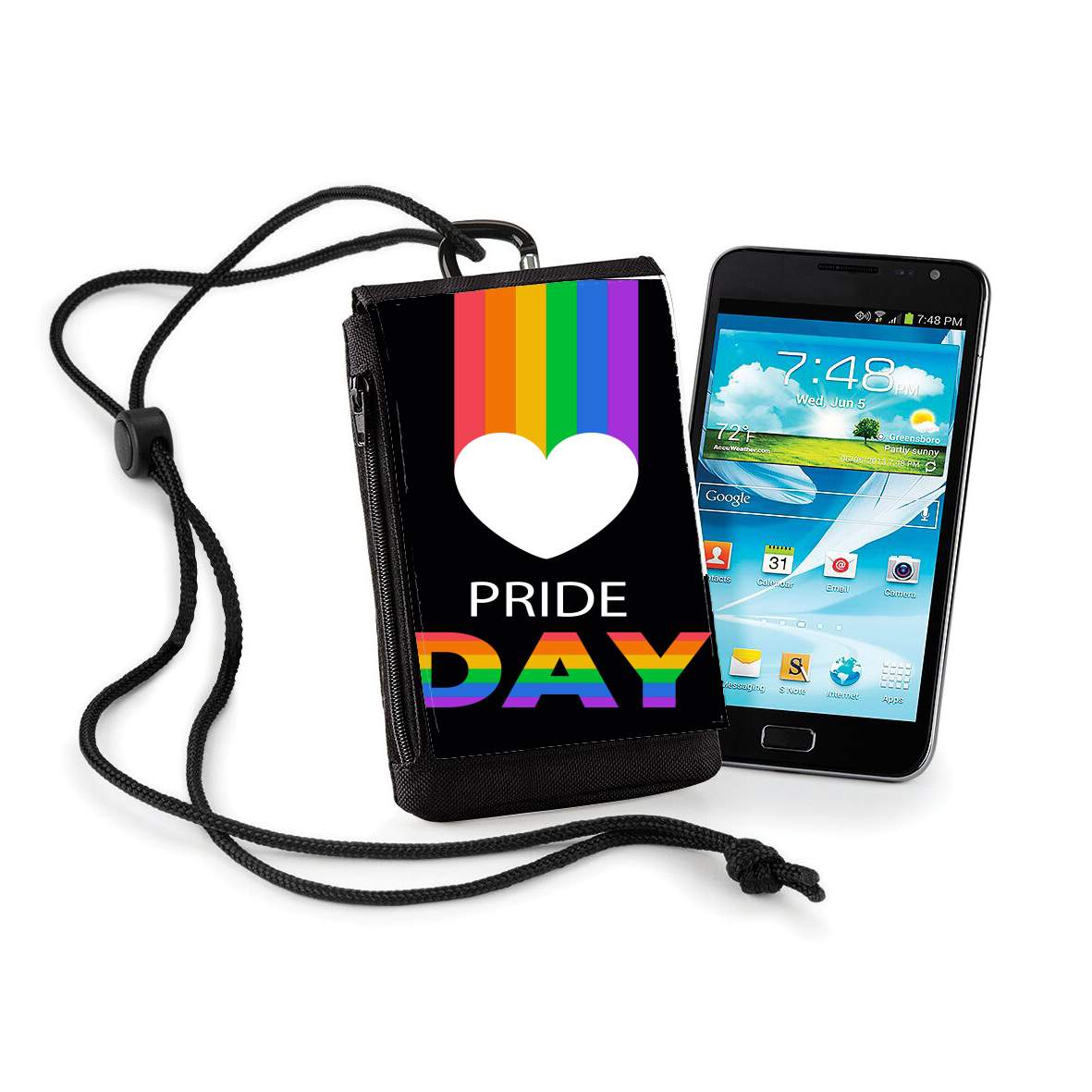 Pochette de téléphone - Taille XL pour Happy pride day