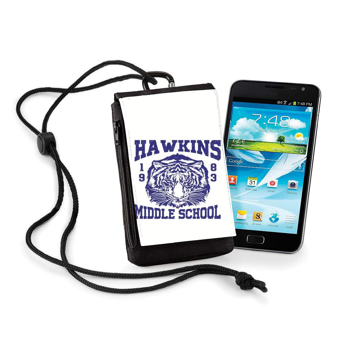 Pochette de téléphone - Taille XL pour Hawkins Middle School University