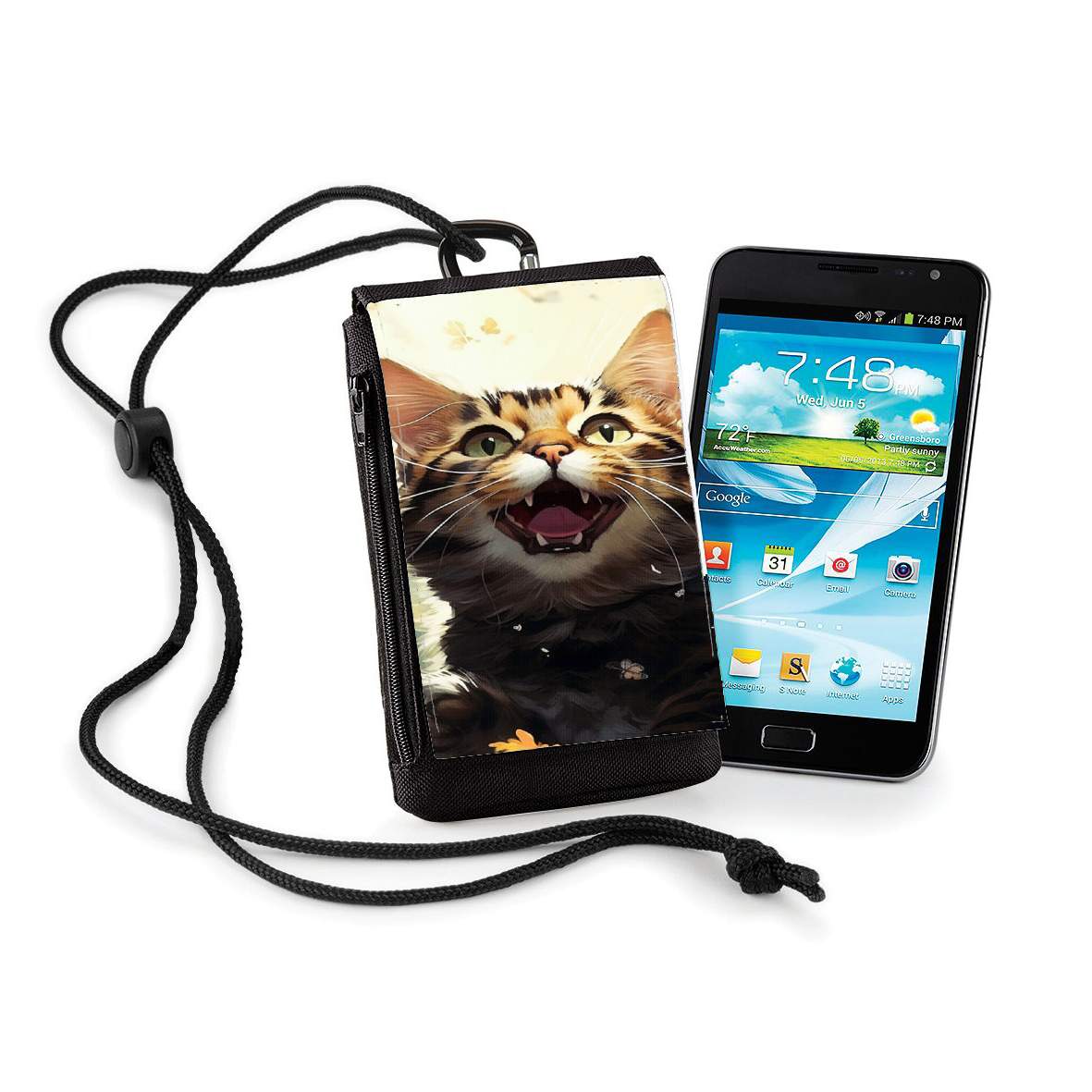 Pochette de téléphone - Taille XL pour I Love Cats v3