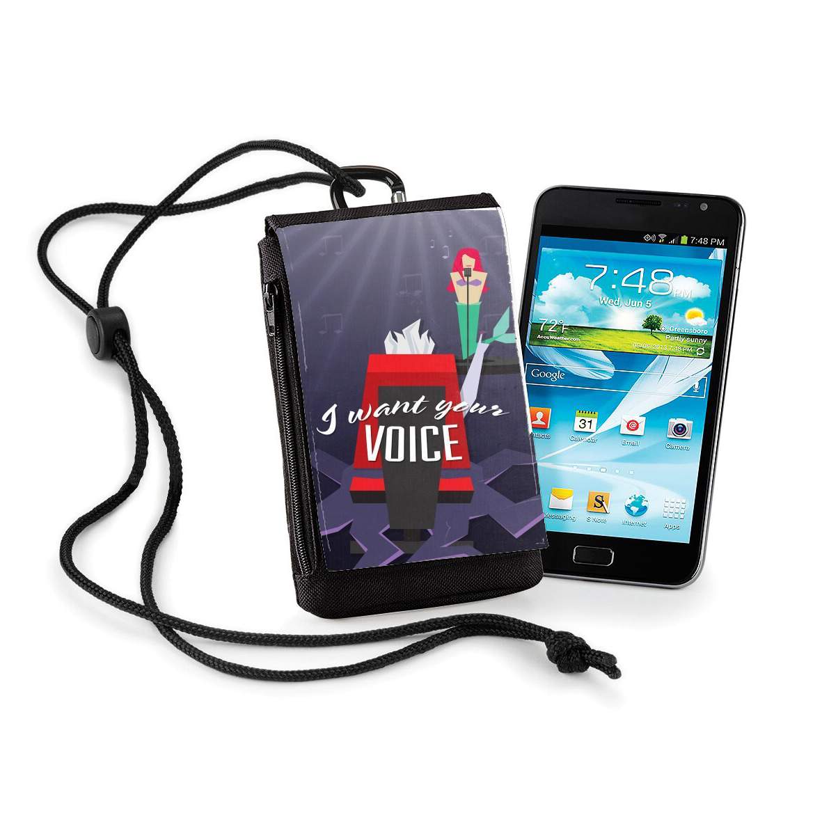 Pochette de téléphone - Taille XL pour I Want Your Voice