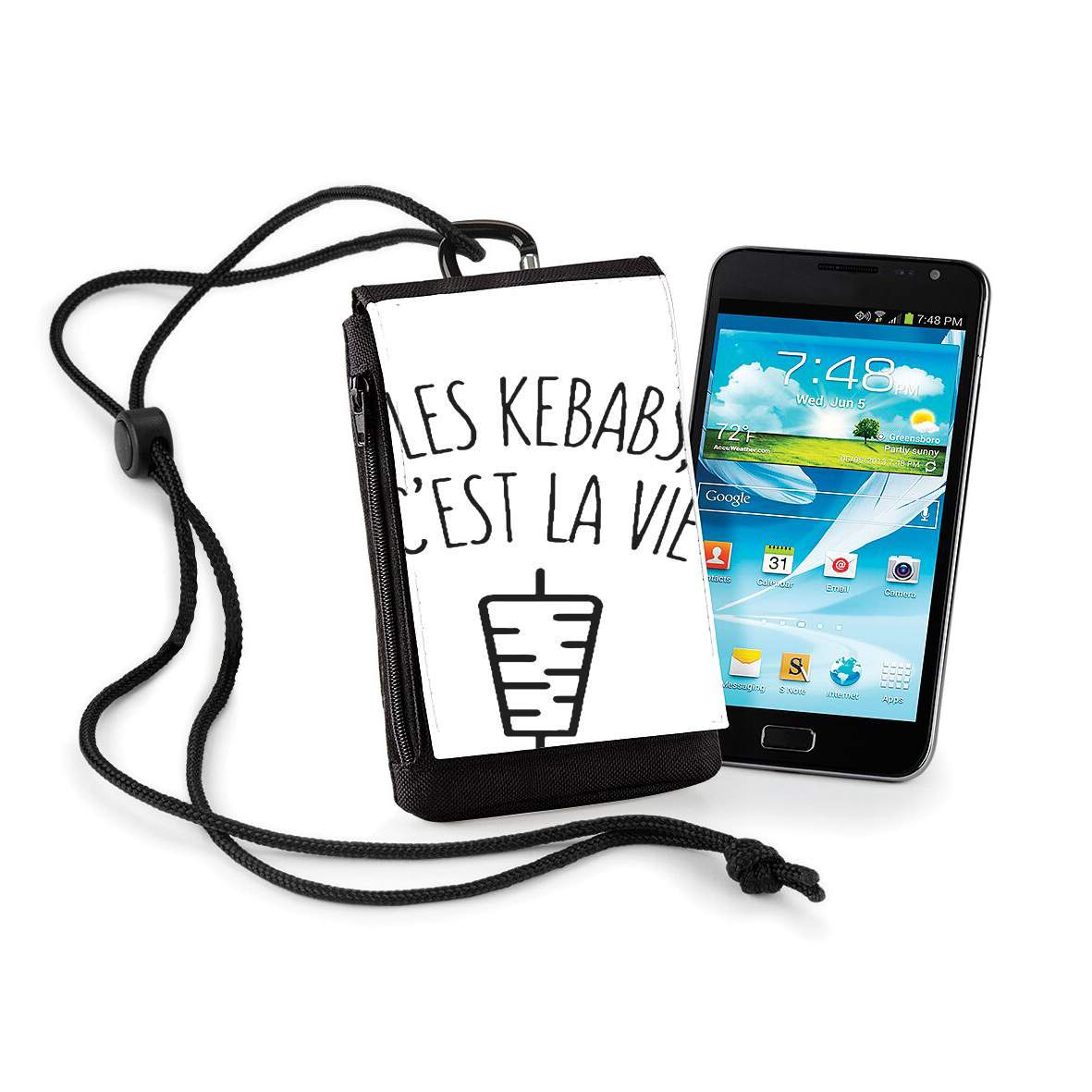 Pochette de téléphone - Taille XL pour Les Kebabs cest la vie